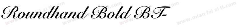Roundhand Bold BT字体转换